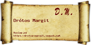 Drótos Margit névjegykártya